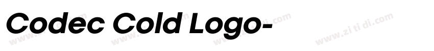 Codec Cold Logo字体转换